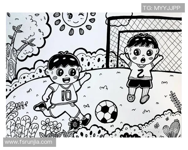 足球明星黑白画艺术作品展现儿童对足球的热爱与梦想